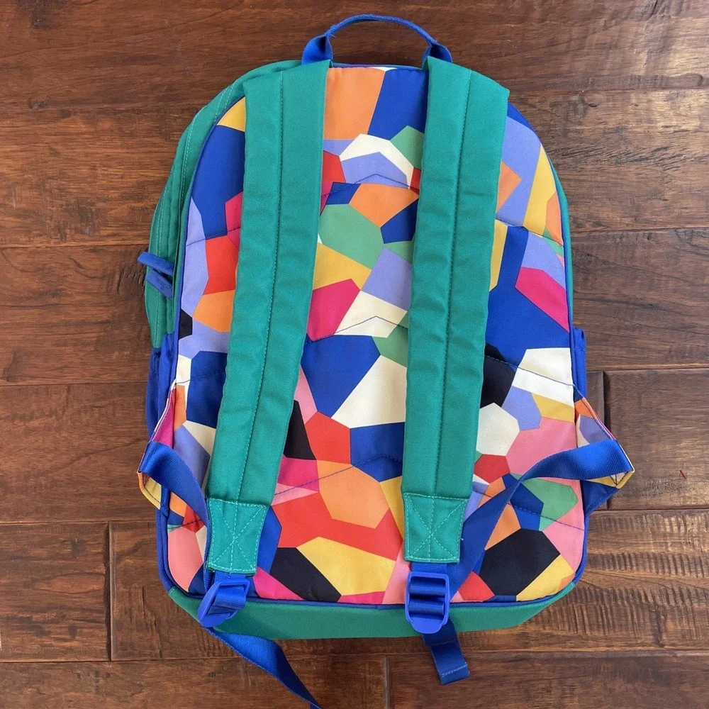 Vera Bradley Teal & Multicolor Geometric Backpack